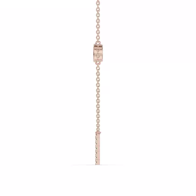 Bezel Lab Diamond Pavé Initial Necklace - E