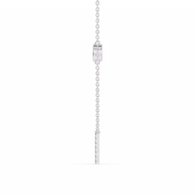 Bezel Lab Diamond Pavé Initial Necklace - E