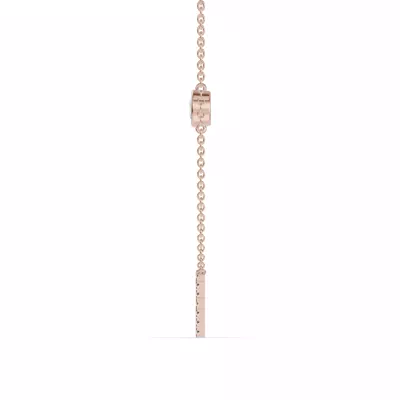 Bezel Lab Diamond Pavé Initial Necklace - F