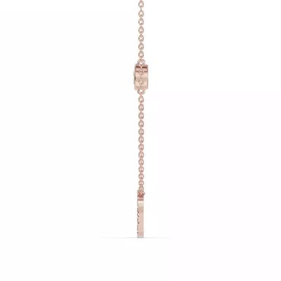 Bezel Diamond Pavé Initial Necklace - G