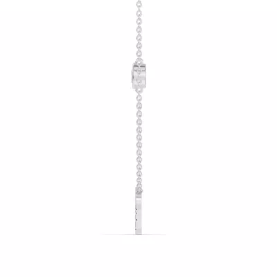 Bezel Lab Diamond Pavé Initial Necklace - G