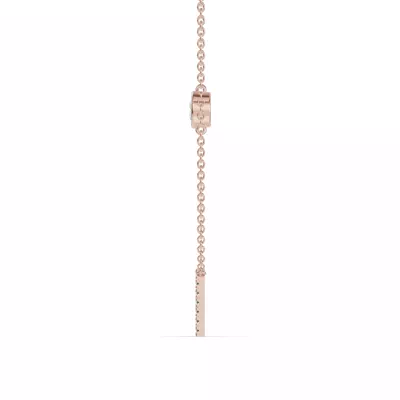 Bezel Diamond Pavé Initial Necklace - H