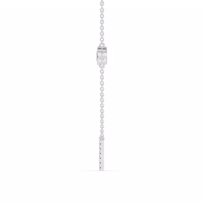 Bezel Lab Diamond Pavé Initial Necklace - H