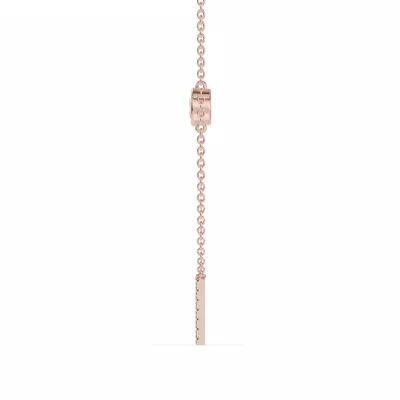 Bezel Diamond Pavé Initial Necklace - I