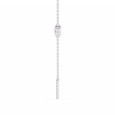 Bezel Diamond Pavé Initial Necklace - I