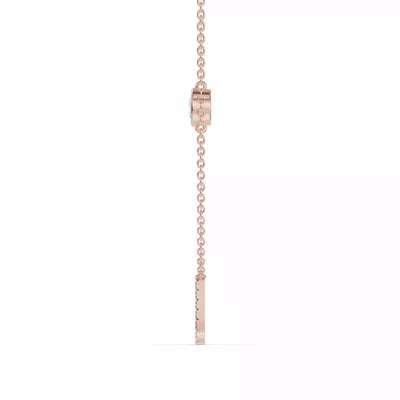 Bezel Diamond Pavé Initial Necklace - J