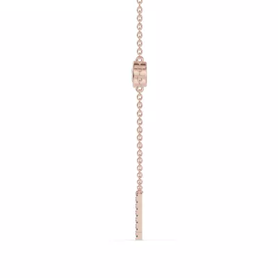 Bezel Lab Diamond Pavé Initial Necklace - L