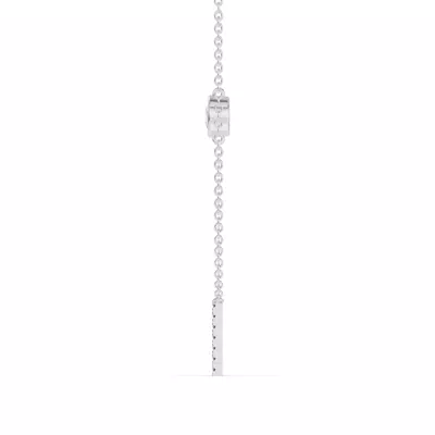 Bezel Lab Diamond Pavé Initial Necklace - L