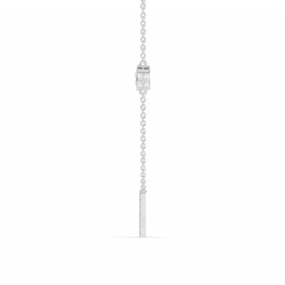 Bezel Lab Diamond Pavé Initial Necklace - M