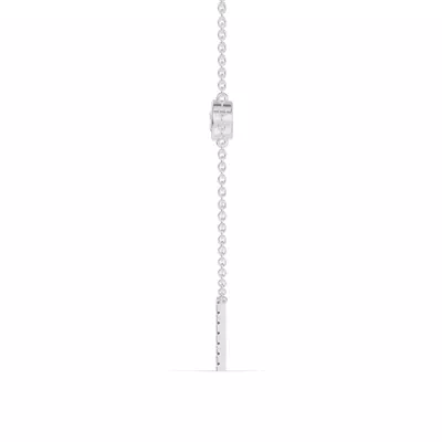 Bezel Diamond Pavé Initial Necklace - N