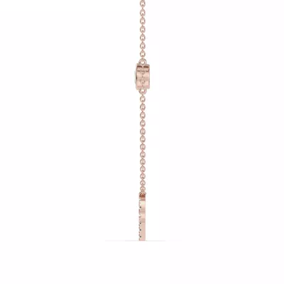 Bezel Lab Diamond Pavé Initial Necklace - P