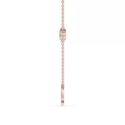 Bezel Lab Diamond Pavé Initial Necklace - Q