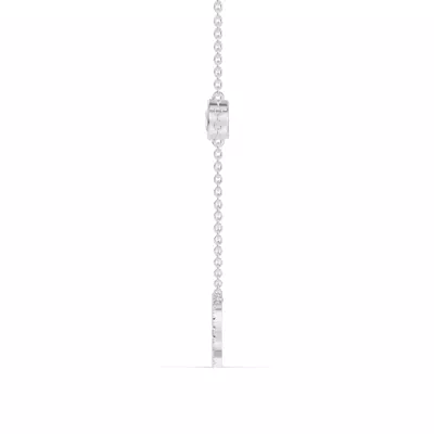 Bezel Lab Diamond Pavé Initial Necklace - Q