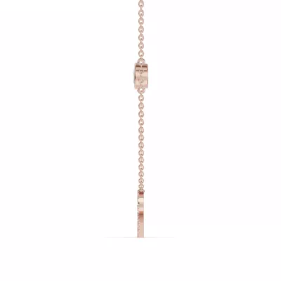 Bezel Lab Diamond Pavé Initial Necklace - R