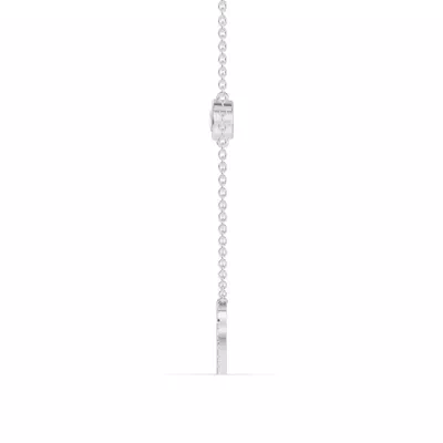 Bezel Lab Diamond Pavé Initial Necklace - R