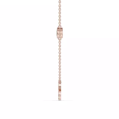 Bezel Diamond Pavé Initial Necklace - S