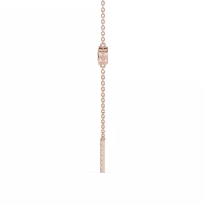 Bezel Diamond Pavé Initial Necklace - T