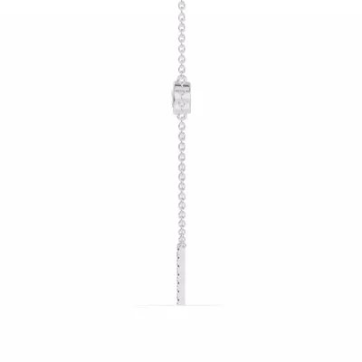 Bezel Diamond Pavé Initial Necklace - T