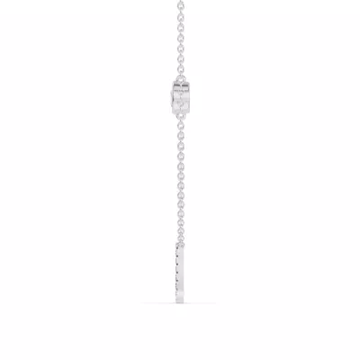 Bezel Lab Diamond Pavé Initial Necklace - U