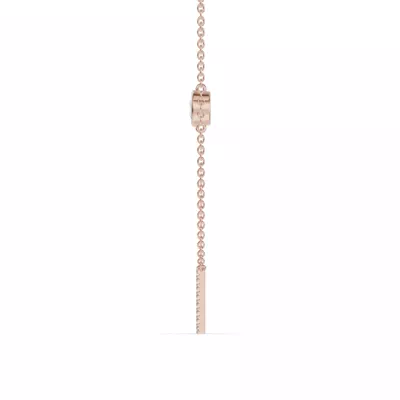 Bezel Lab Diamond Pavé Initial Necklace - V