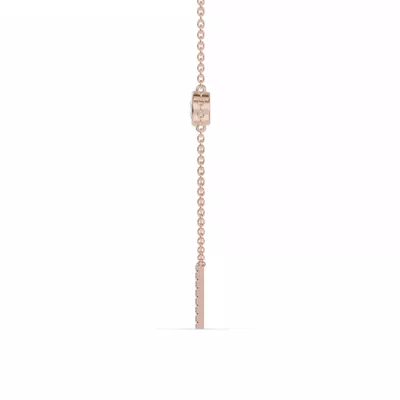 Bezel Lab Diamond Pavé Initial Necklace - W