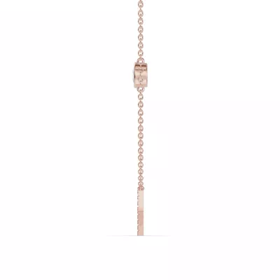 Bezel Lab Diamond Pavé Initial Necklace - X