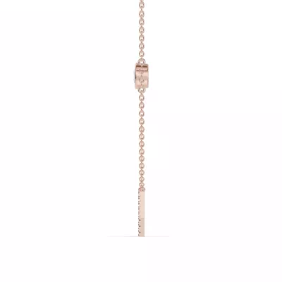 Bezel Lab Diamond Pavé Initial Necklace - Y