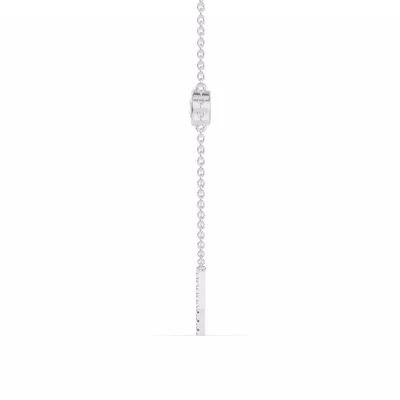 Bezel Lab Diamond Pavé Initial Necklace - Y