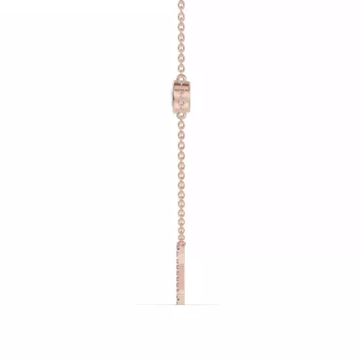 Bezel Lab Diamond Pavé Initial Necklace - Z