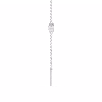 Bezel Diamond Gold Initial Necklace - E