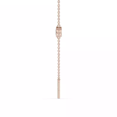 Bezel Lab Diamond Gold Initial Necklace - F