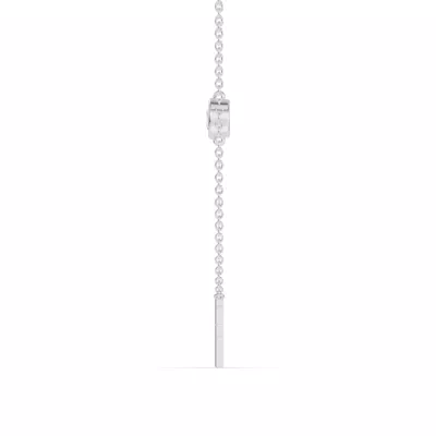 Bezel Lab Diamond Gold Initial Necklace - F