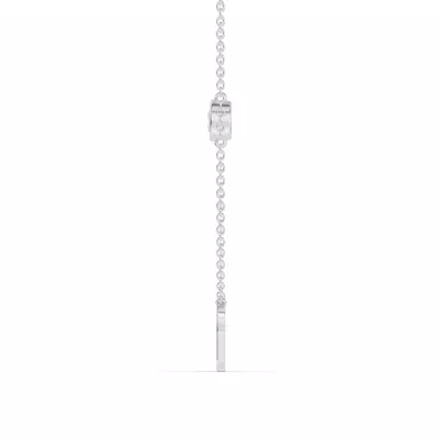 Bezel Diamond Gold Initial Necklace - G