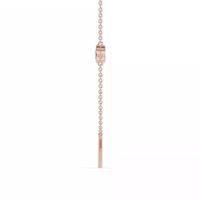 Bezel Diamond Gold Initial Necklace - K