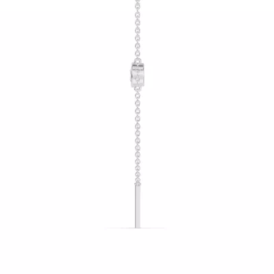 Bezel Lab Diamond Gold Initial Necklace - M