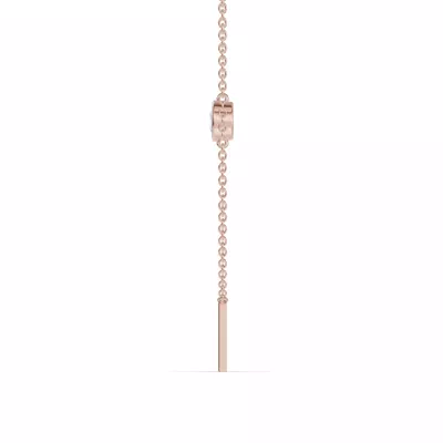Bezel Lab Diamond Gold Initial Necklace - N