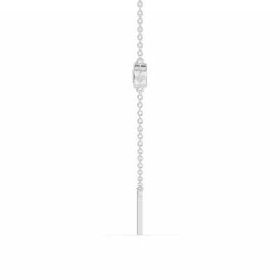 Bezel Lab Diamond Gold Initial Necklace - T