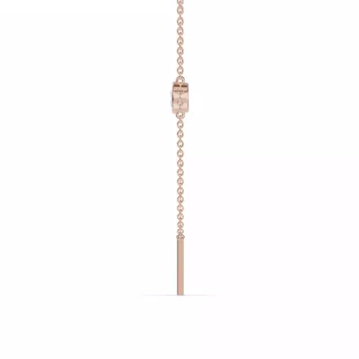 Bezel Lab Diamond Gold Initial Necklace - W
