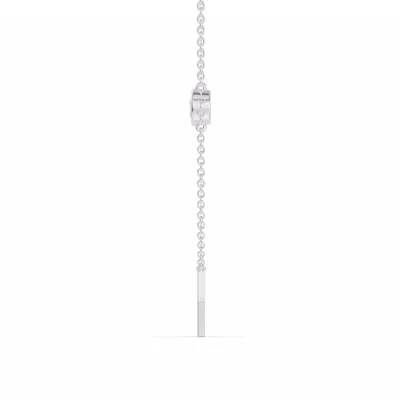 Bezel Lab Diamond Gold Initial Necklace - X