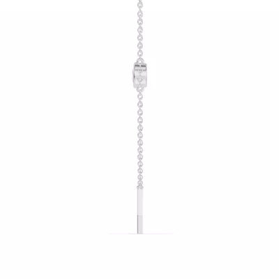 Bezel Lab Diamond Gold Initial Necklace - Y