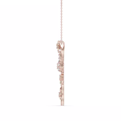 Blossom Cross Diamond Pendant