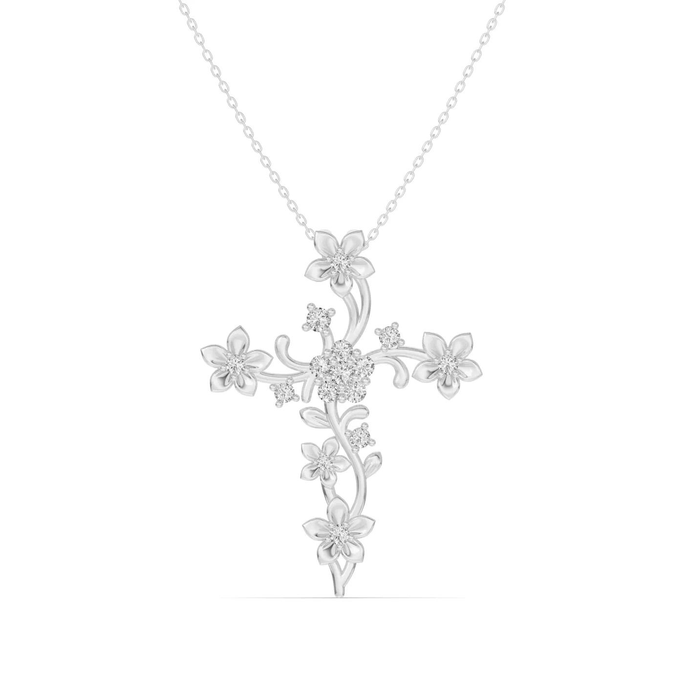 Sacred Silhouette 14K White Gold Engagement Ring