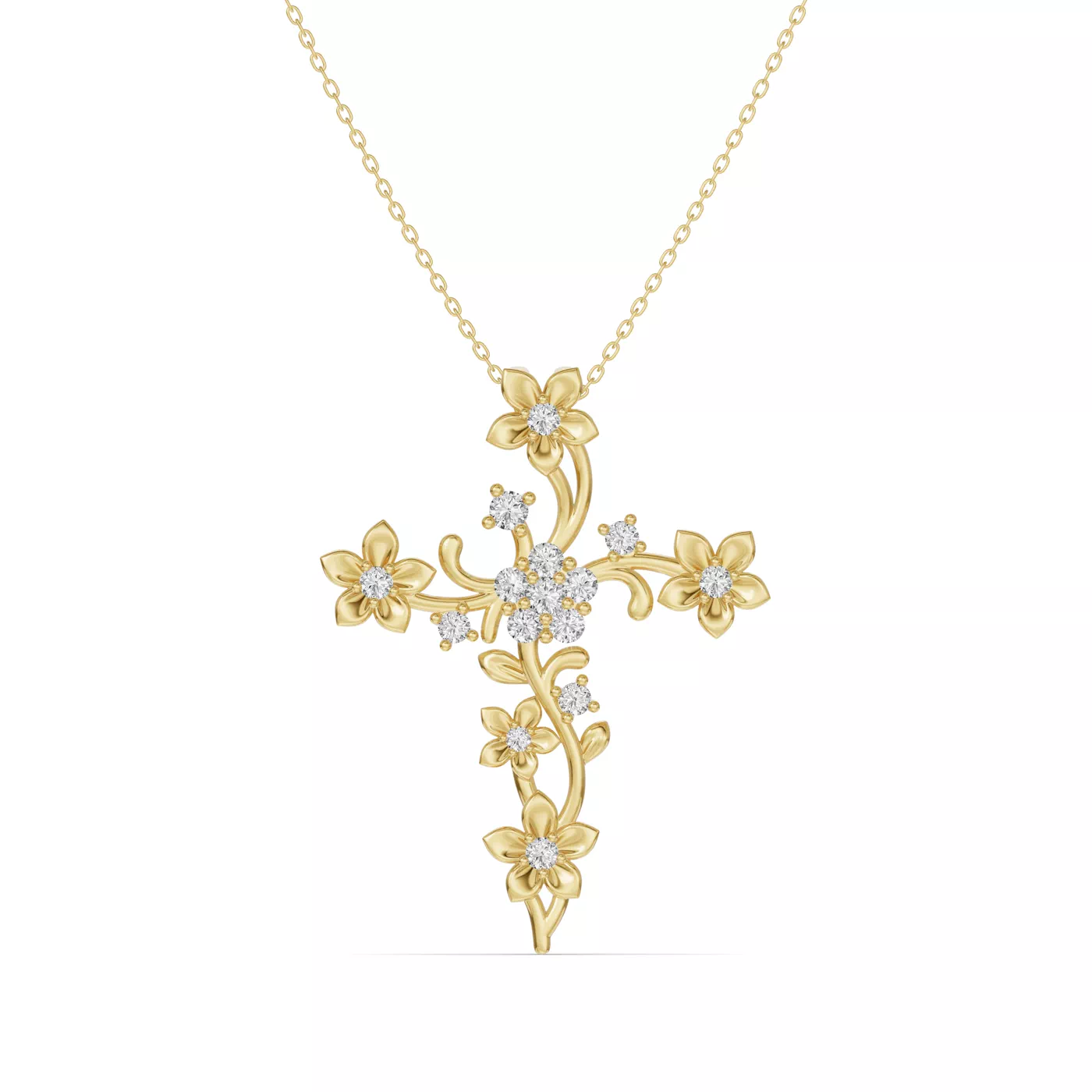 Sacred Silhouette 14K Yellow Gold Engagement Ring