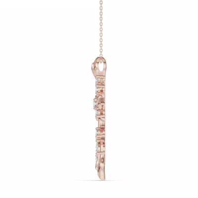Flora Cross Diamond Pendant