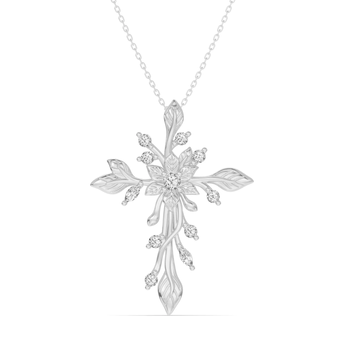 Sacred Silhouette 14K White Gold Engagement Ring