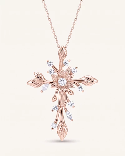 Flora Cross Lab Diamond Pendant