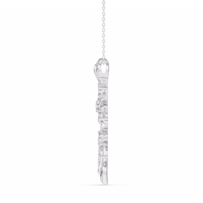 Flora Cross Lab Diamond Pendant