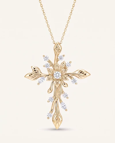 Flora Cross Lab Diamond Pendant