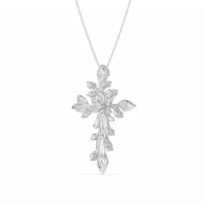 Flora Cross Lab Diamond Pendant