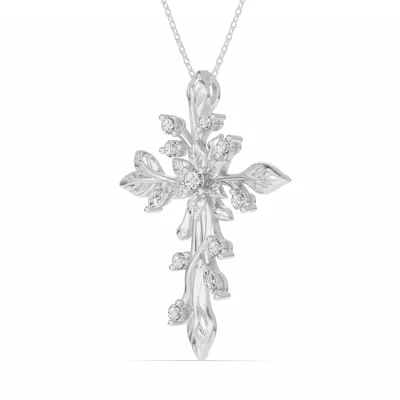 Flora Cross Lab Diamond Pendant